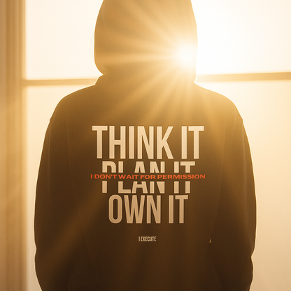 I don't wait for permission Boxy Hoodie