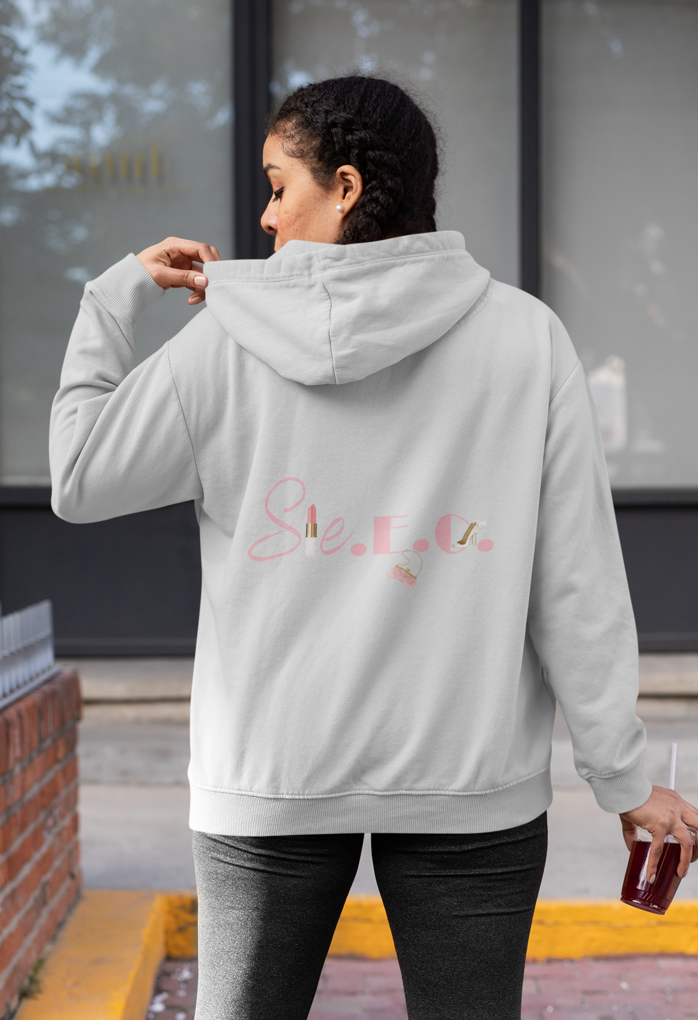 Sie.E.O. Kapuzenjacke grau melliert