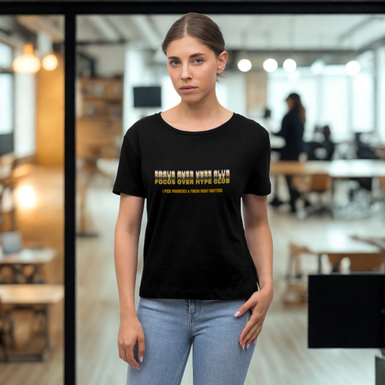 Focus over Hype Club Round Neck T-Shirt