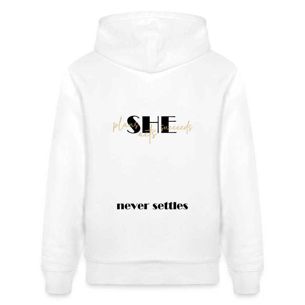 She never settles Hoodie - Weiß