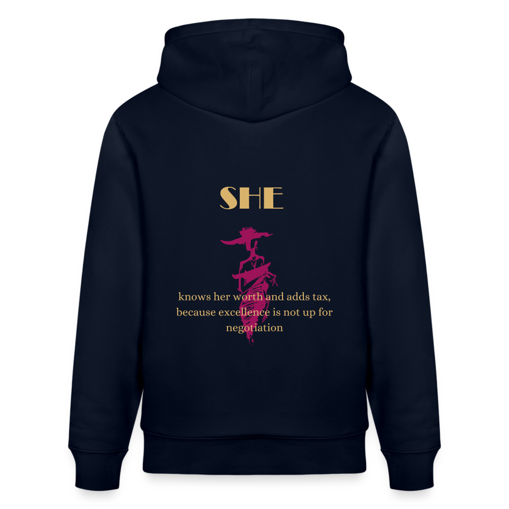 Know your worth Hoodie - Navy